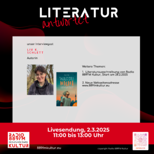 Radio 889FM Kultur, 889FM Kultur, Radio 889FM, die kulturelle Quelle, Literatur antwortet