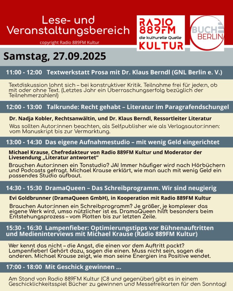Radio 889FM Kultur, 889FM Kultur, Radio 889FM, die kulturelle Quelle, Literatur antwortet
